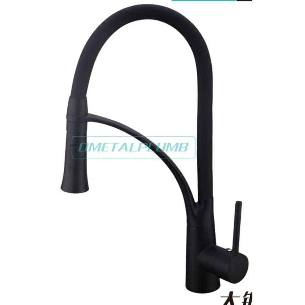 Torneira Cozinha Gourmet Monocomando Flexível Preta Premium Cor:preto