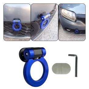 Tow Hook Engate Reboque Carro Camionete Universal Azul JDM