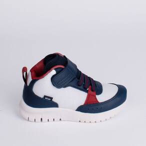 Tênis Infantil Kidy Ultra Flex Cano Médio Branco Marinho