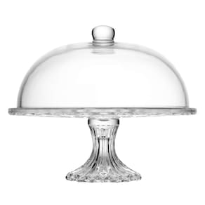 Boleira de Cristal com Pé e Tampa Diamond 31cm - Lyor