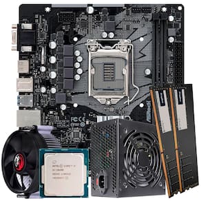 Kit Montagem de Computador, Placa Mãe ASRock LGA 1200, Processador Core i5-10400, Memória 16GB DDR4, Fonte ATX 350