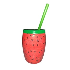 Copo Decorativo Com Canudo Festa Havaiana Melancia