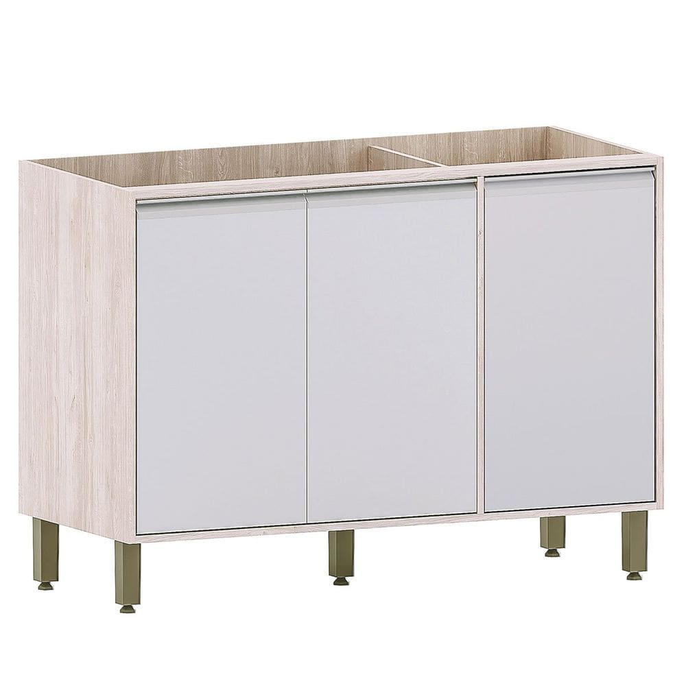 Balcão de Pia 120 cm para Cozinha 3 Portas Atenas