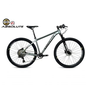 Bike Aro 29 Nero 5 Peças Inteira Absolute 12v Hollowtech Freio Hidráulico K7 11-52 Garfo Trava Guidão Cinza