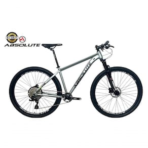 Bicicleta Aro 29 Nero 5 Peças Inteira Absolute 12v Garfo Trava K7 11-52 Freio A Disco Hidráulico Cinza