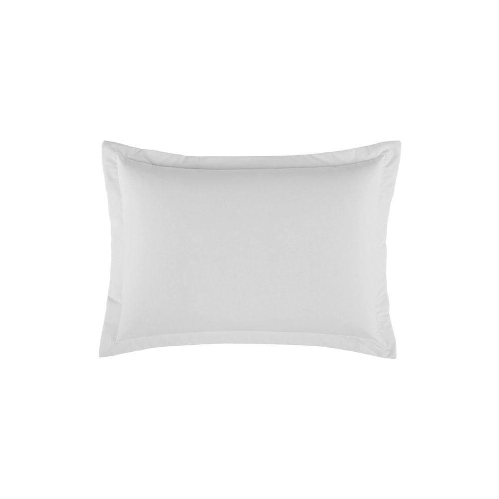 Porta Travesseiro Dia A Dia 1 Peça 70cm X 50cm 80% Algodão - 20% Poliéster Percal 140 Fios Cor:branco