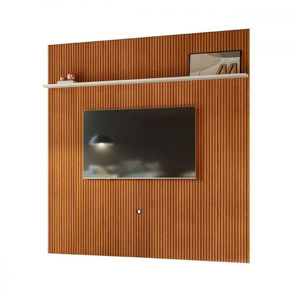 Painel New Guaporé Para 75 Polegadas Do Piso Ao Teto - Madetec Cinamomo Off White
