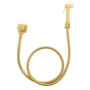 Ducha Higiênica De Banheiro Luxo Quadrada Metal Dourado