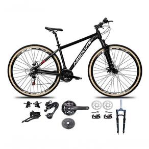 Bicicleta Aro 29 Absolute Nero 5 Kit 2x9 Gta Sunrun Freio Disco K7 Garfo C-trava Pneu C-faixa Preto