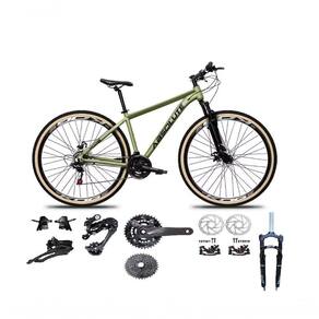 Bicicleta Aro 29 Absolute Nero 5 Kit 2x9 Gta Sunrun Freio Disco K7 Garfo C-trava Pneu C-faixa Oliva
