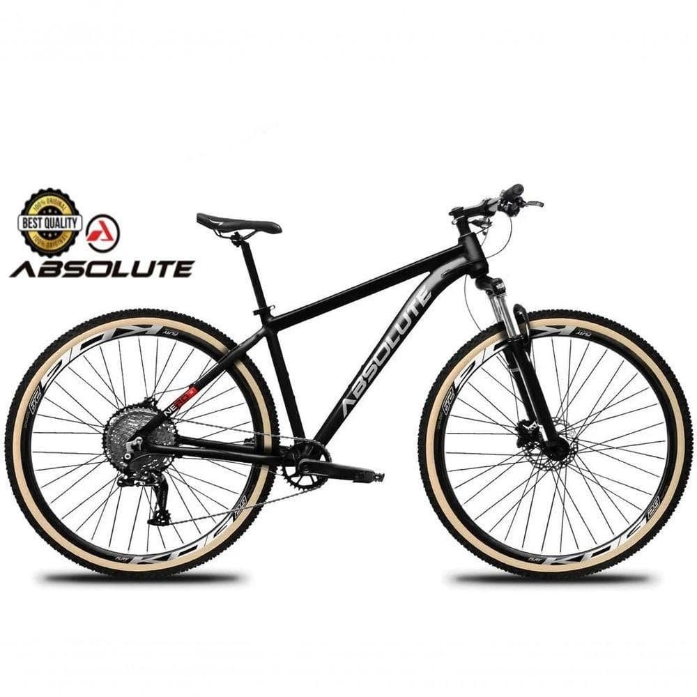 Bicicleta Aro 29 Nero 5 Peças Inteira Absolute 12v Garfo Trava Remota K7 Pneu Faixa Freio Hidráulico. Preto