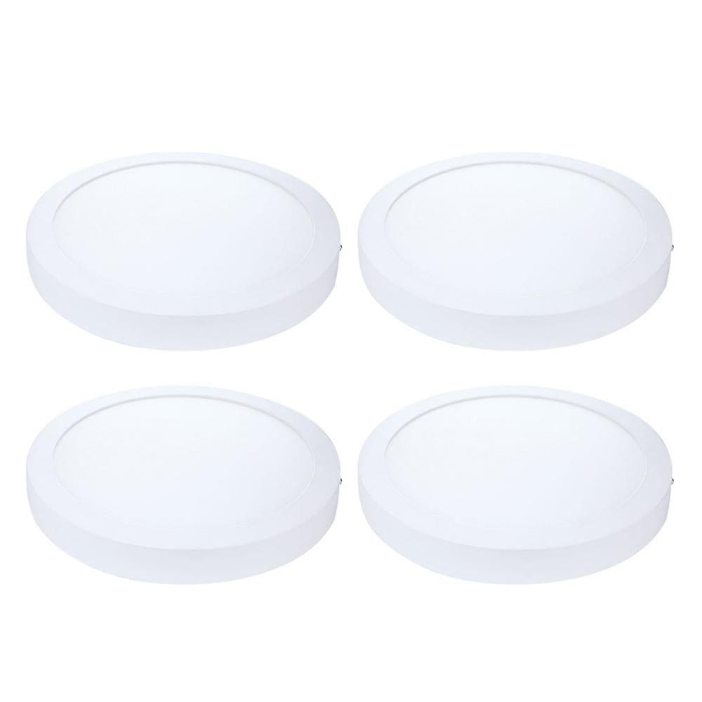 Kit 4 Painel Plafon Led Sobrepor Red Neutra 4000K 12W 17Cm