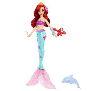 Disney Princesa Ariel com Golfinho e Sebastian - Mattel