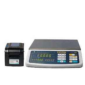 Combo Balança Systel Clipse Branca 30kg + Impressora de Etiqueta e Comanda Quo Novo