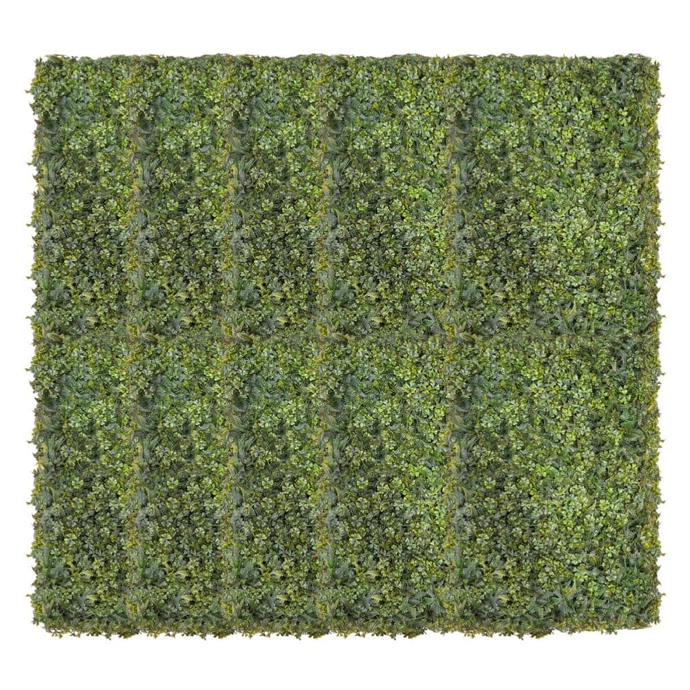 10x Placa Jardim Vertical Trevo Samambaia (60x40) Verde SMO