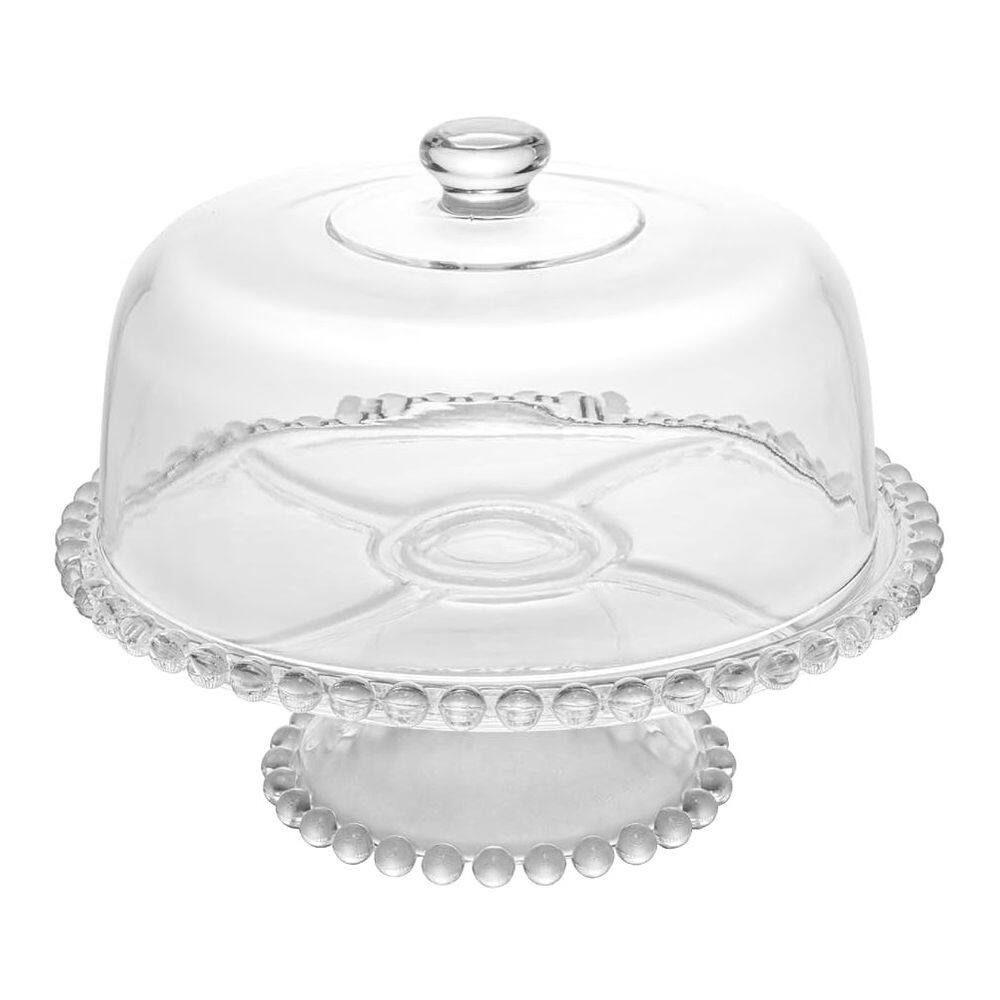 Boleira Bailarina Transparente Pé Tampa Cristal Pearl Wolff
