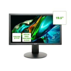 Monitor Led Acer E200q, 19,5 Polegadas, VGA, HDMI, Vesa,75HZ