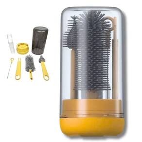 Kit Escova de Limpeza 4 em 1 Mamadeira Garrafa Copo Bebe Criança Higiene Limpeza Passeio Viagem Bolsa Mala