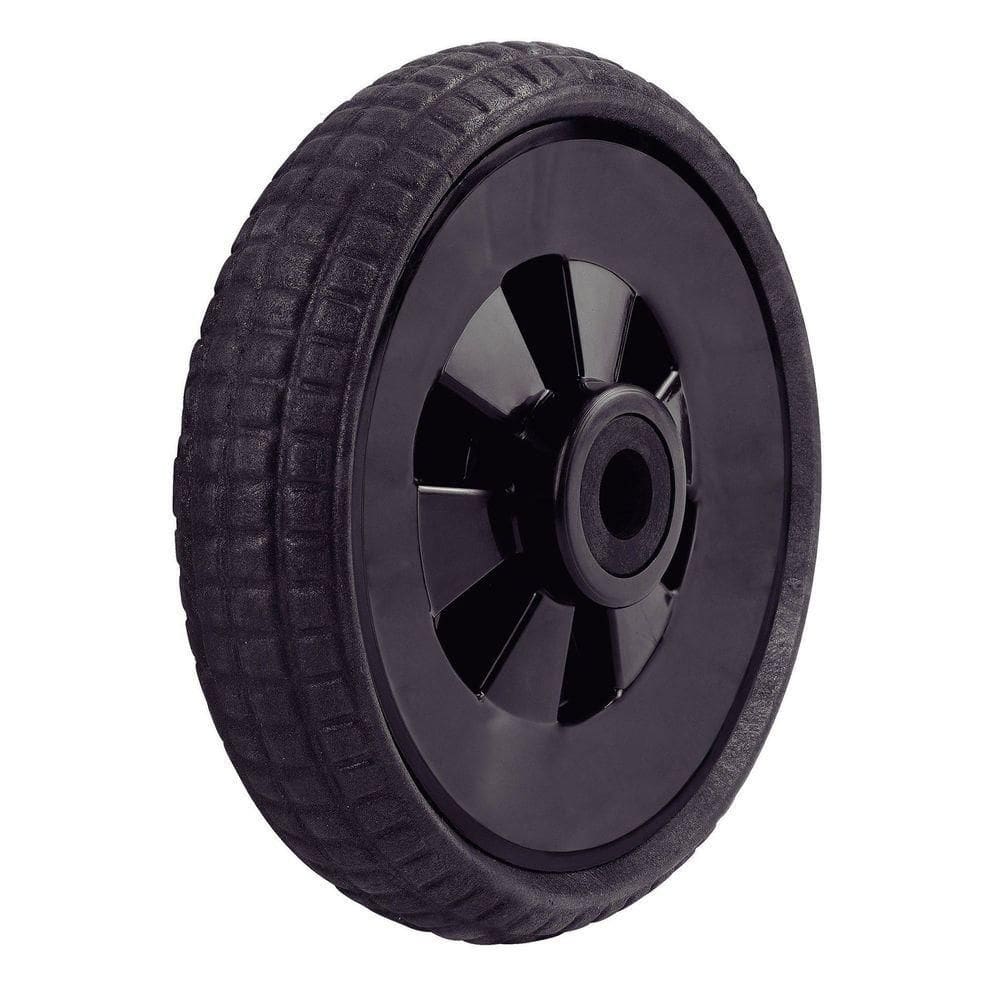 Pneu Maciço De Pvc Expandido Com Roda Plástica 6.8” Para Carrinho De Mão E Triturador