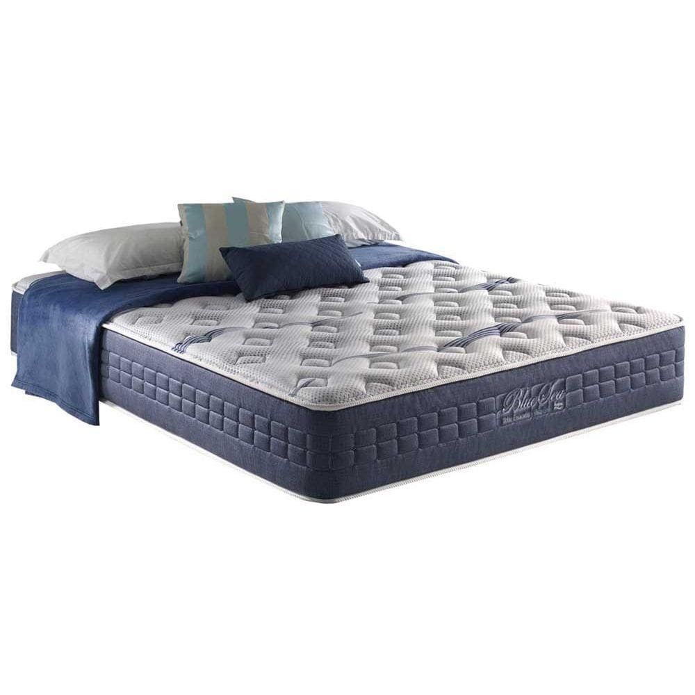 Colchão Queen Espuma Viscoelástico Visco Gel Molas Ensacadas Blue Sea Pillow In (158x198x31) - D Angelis Anjos