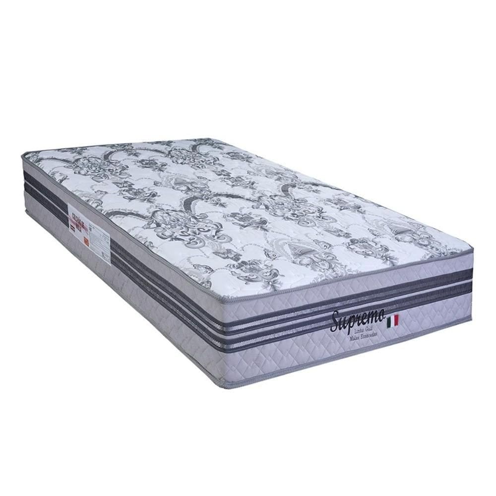 Colchão Solteiro Molas Supremo Gray (88x188x25) - Paropas