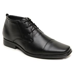 Sapato Social Sport Fino Masculino Couro Preto Confort