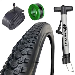 Pneu Bike Bicicleta Mtb Shiver Scorpion Excess Aro 26 x 1.95 banda leve + Camara + bomba e fita