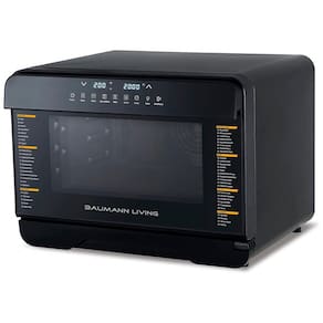 Forno Elétrico de Bancada Multifuncional com Função Air Fryer e Controle Digital, 110V Baumann Living, Preto