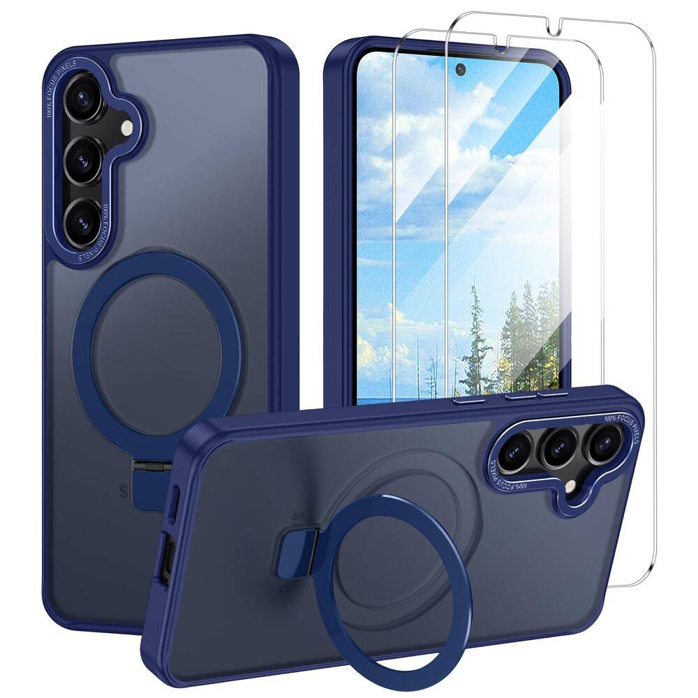 Capa de telefone Shecaset para Samsung Galaxy S24 Plus azul marinho