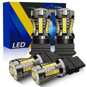 Lâmpadas LED Tomhasa 3157 para luz reversa de backup 6000K x4