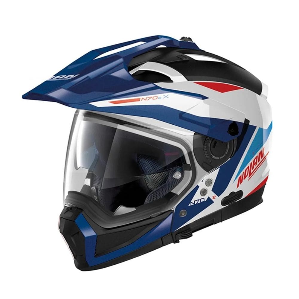 Capacete Nolan N70-2x Stunner Branco/Azul/Vermelho (53) 60