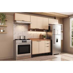 Cozinha Modulada Carraro Alpha Alpha 4 Peças (3Aéreos+1Balcão) C4P181 Freijo/Off White-Carraro