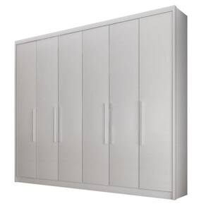 Guarda Roupa Casal Bolonha 6 Portas 6 Gavetas Neve – Novo Horizonte