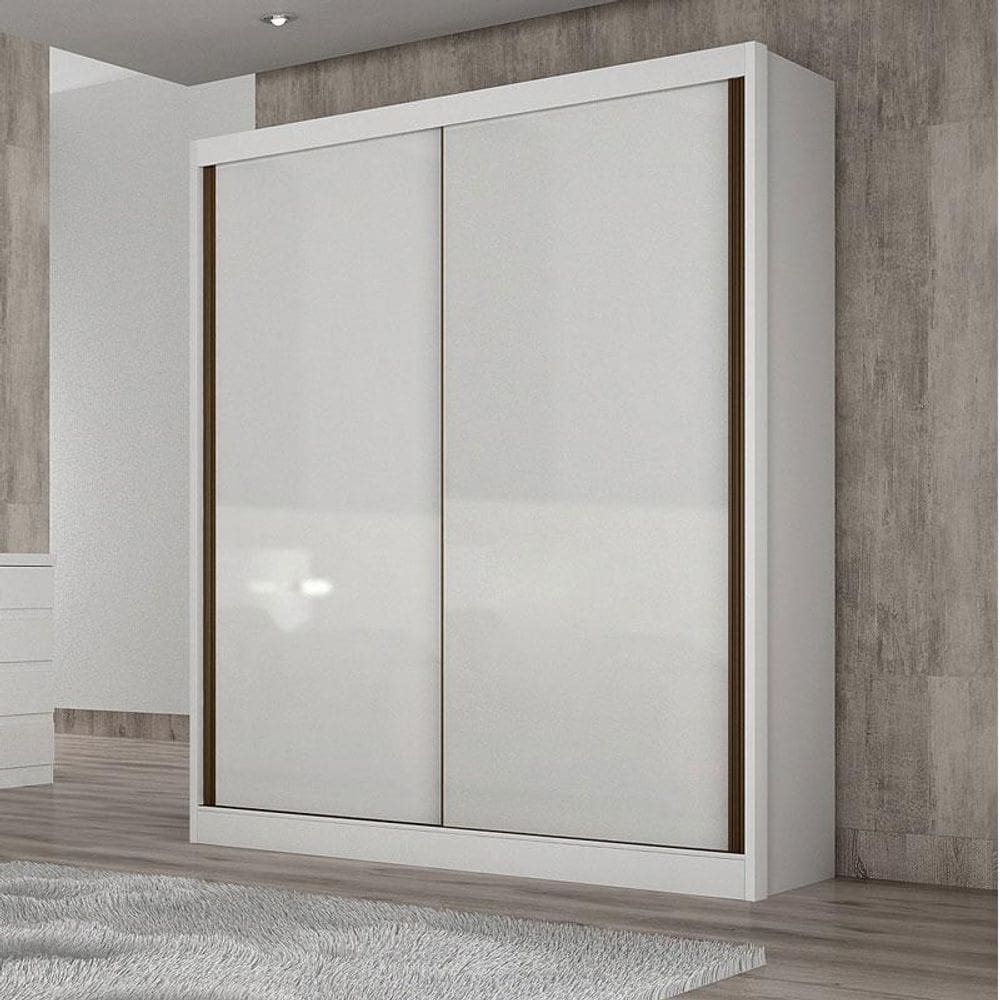 Guarda Roupa Solteiro Ambiente Toledo 2 Portas 3 Gavetas Neve – Novo Horizonte