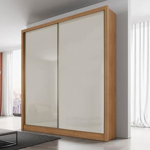 Guarda Roupa Solteiro Ambiente Toledo 2 Portas 3 Gavetas Cumaru 25 Fendi – Novo Horizonte