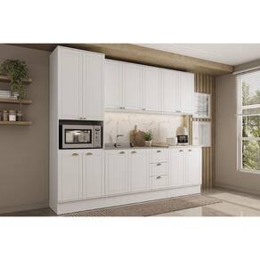 Cozinha Modulada Carraro Bella 5 Peças (2Aéreos+2Balcões+1Paneleiro) C5P119 Branco-Carraro