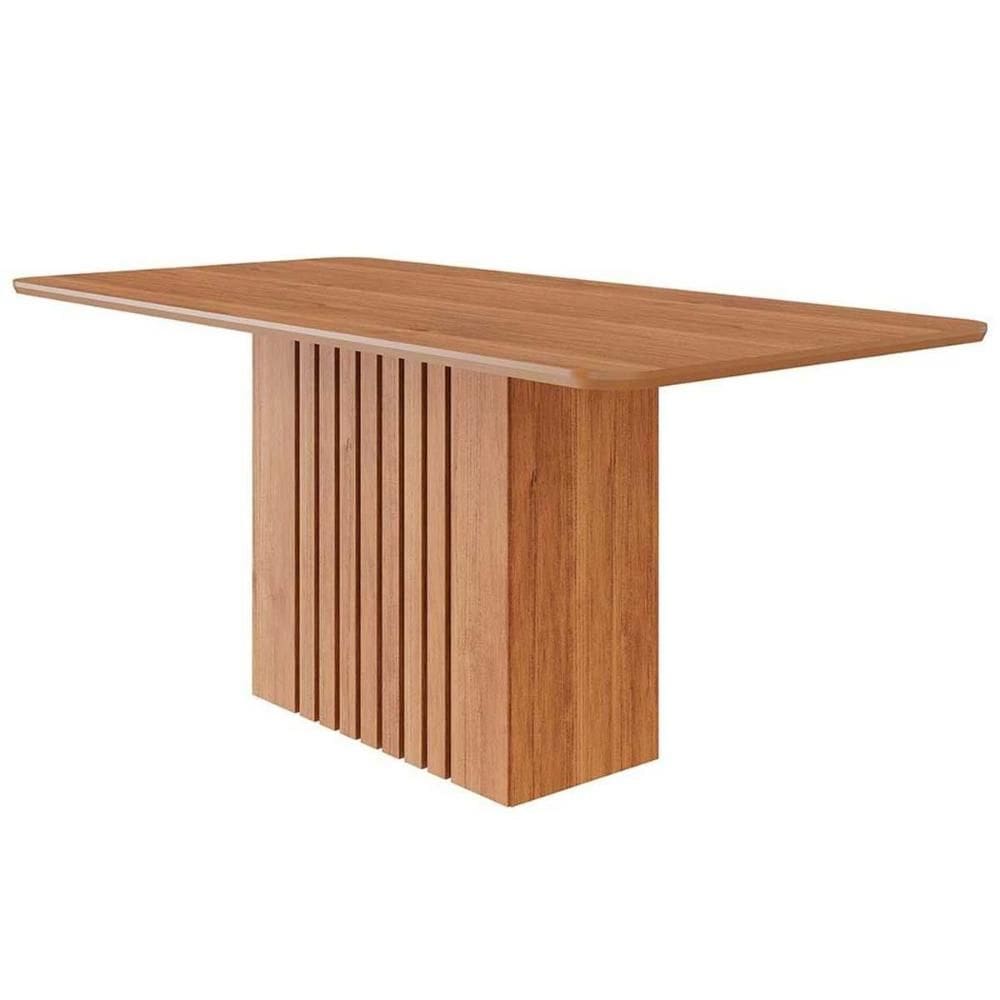 Mesa p/ Cozinha Ana c/ Tampo Madeirado 180x90cm Cinamomo - Cimol