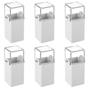 Kit 6 Paliteiros de Mesa 5x4x9cm Branco Plástico Coza 70ml Restaurante Lancheria Bar