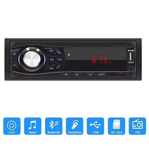 Som Radio Automotivo Mp3 Player Bluetooth AUX 2xUSB Azul/Bco