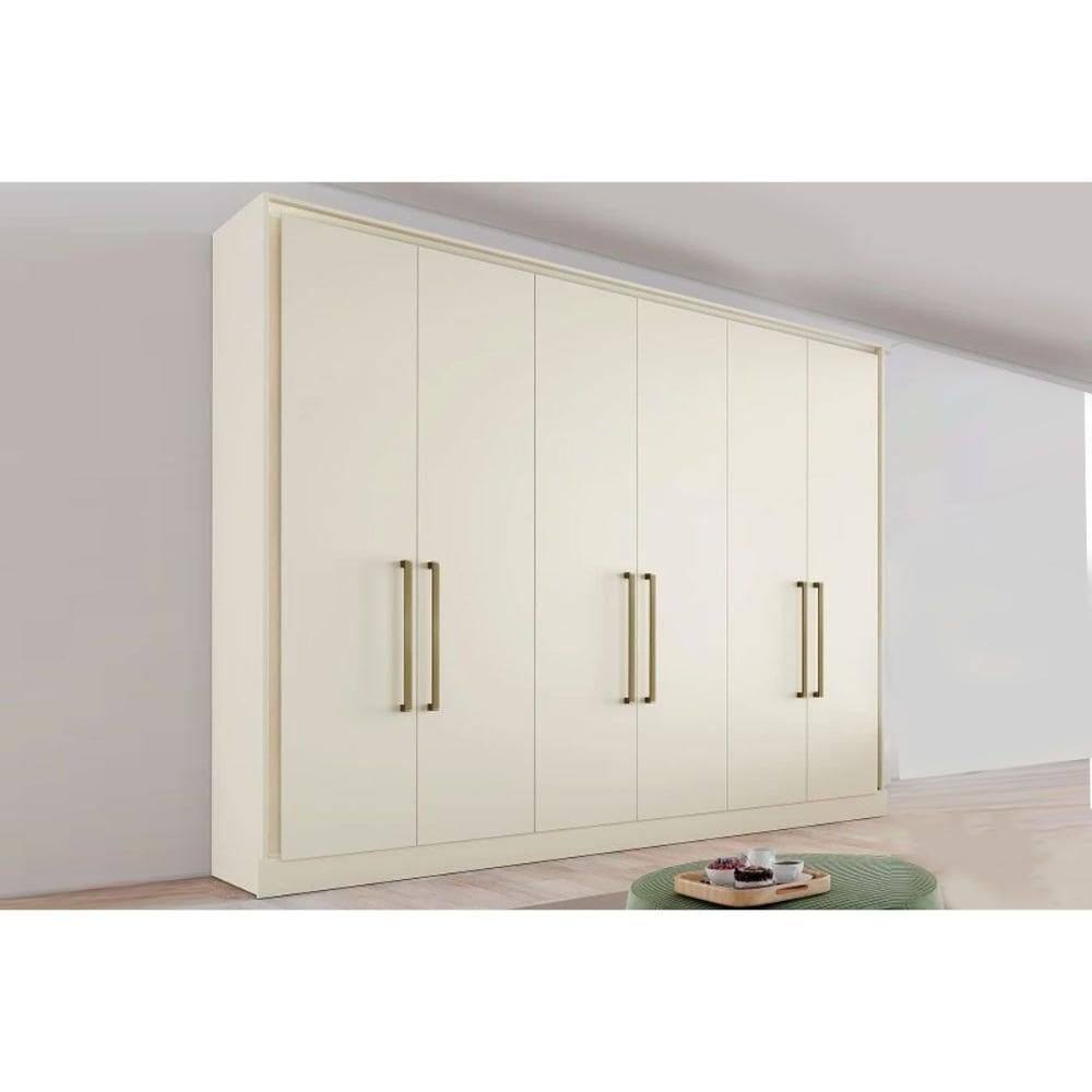Guarda Roupa 6 Portas e 6 Gavetas Argos Off White - Europa