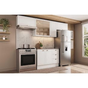 Kit Cozinha Modulada 4 Peças Bella (3Aéreos+1Balcão) C4P172 Branco - Carraro