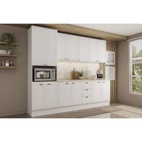 Cozinha Modulada Carraro Bella 5 Peças (2Aéreos+2Balcões+1Paneleiro) C5P121 Branco-Carraro