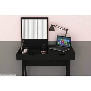 Penteadeira Infantil PE-2019 c/ 1 Espelho Preto - Tecno Mobili