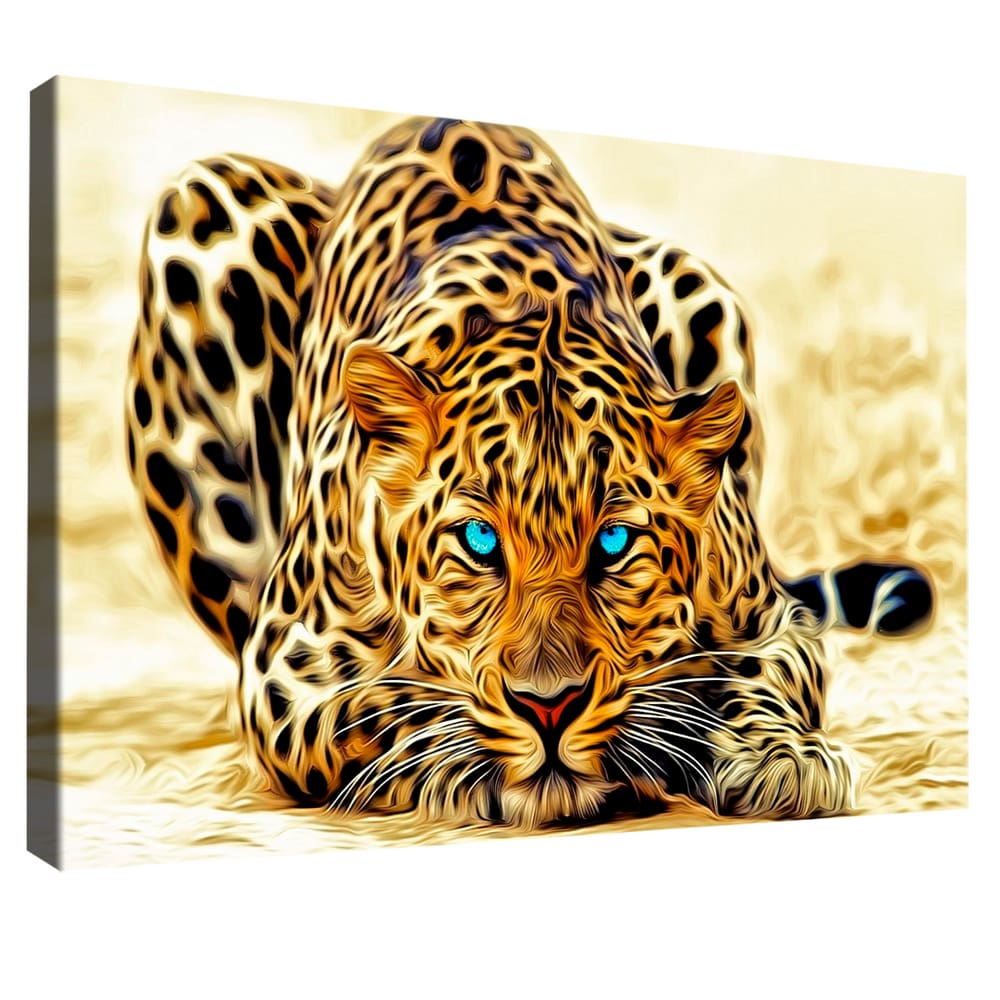 Quadro Decorativo Leopardo Olhos Azuis