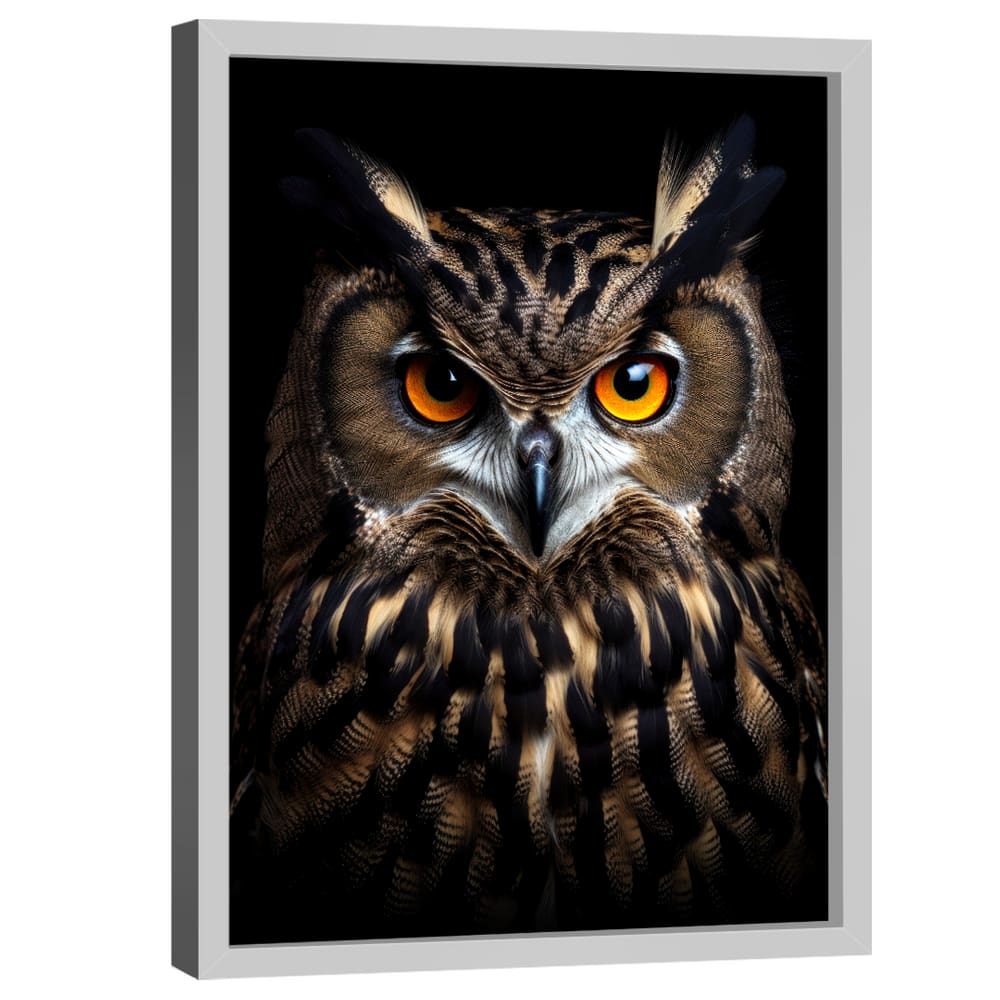 Quadro Decorativo Coruja no Preto
