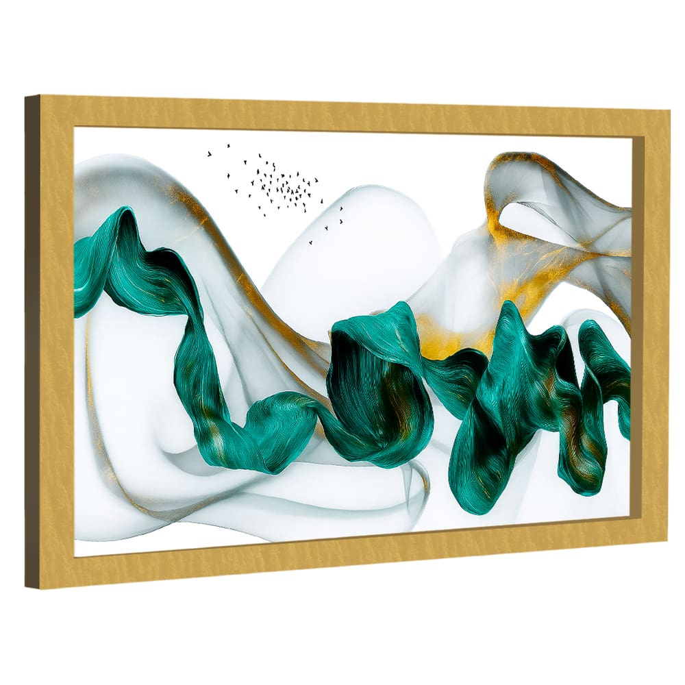 Quadro Decorativo Abstrato Fita Azul