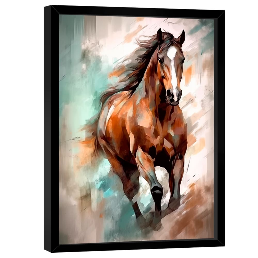 Quadro Decorativo Cavalo Abstrato