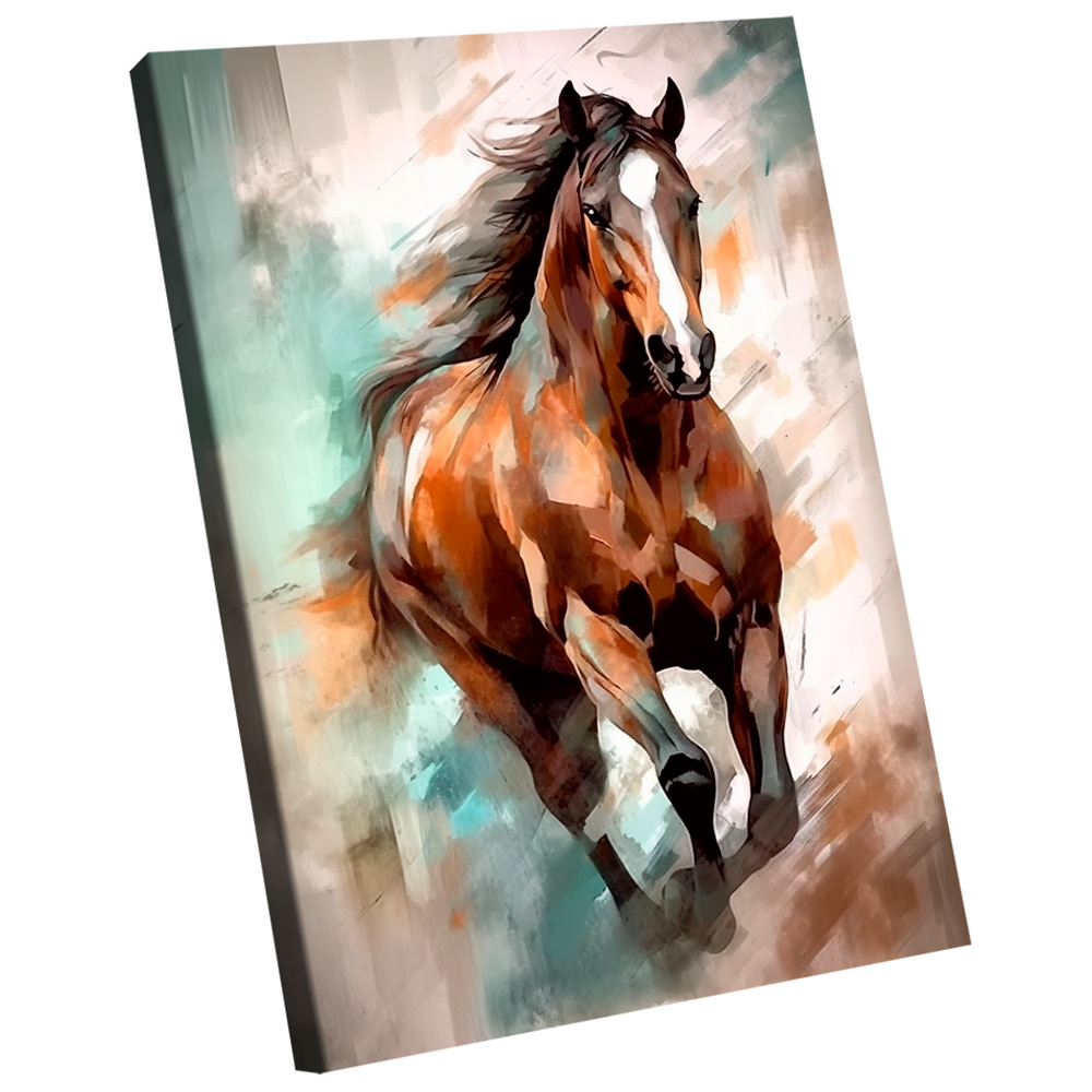 Quadro Decorativo Cavalo Abstrato