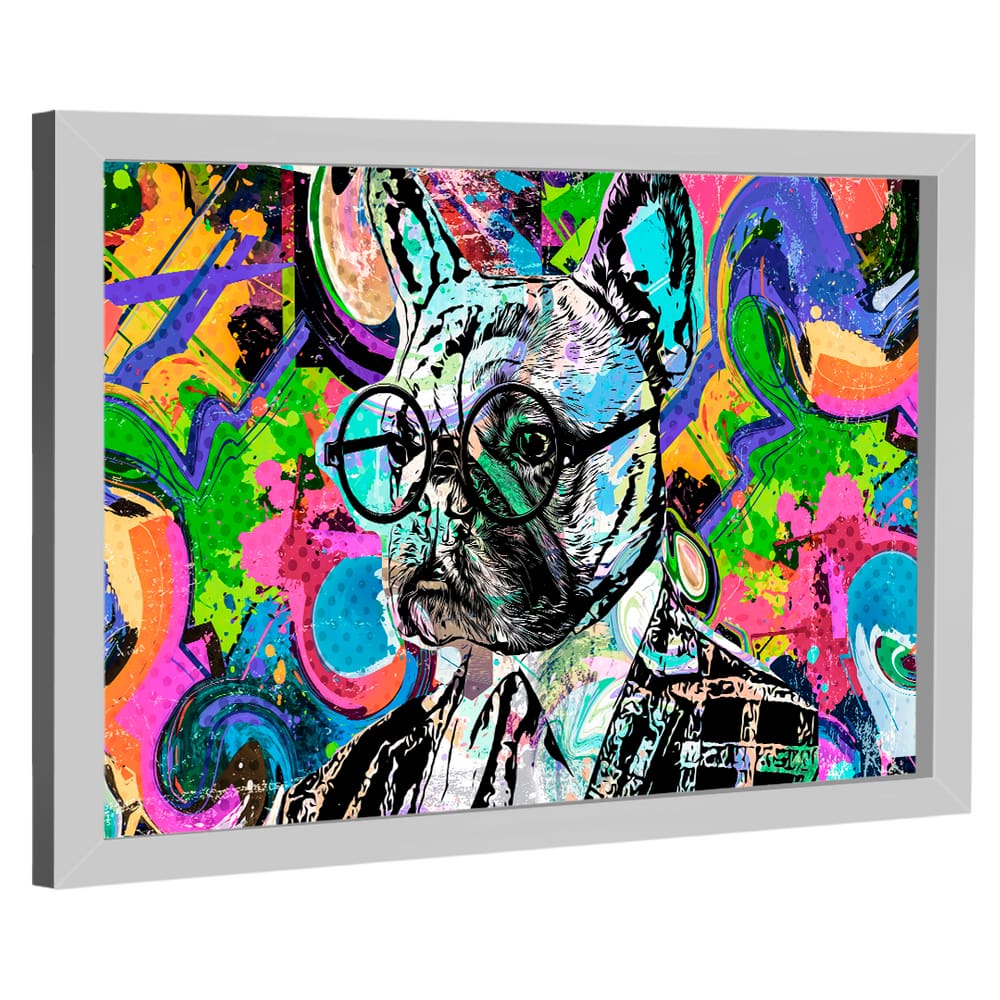 Quadro Decorativo Buldogue Pop Art