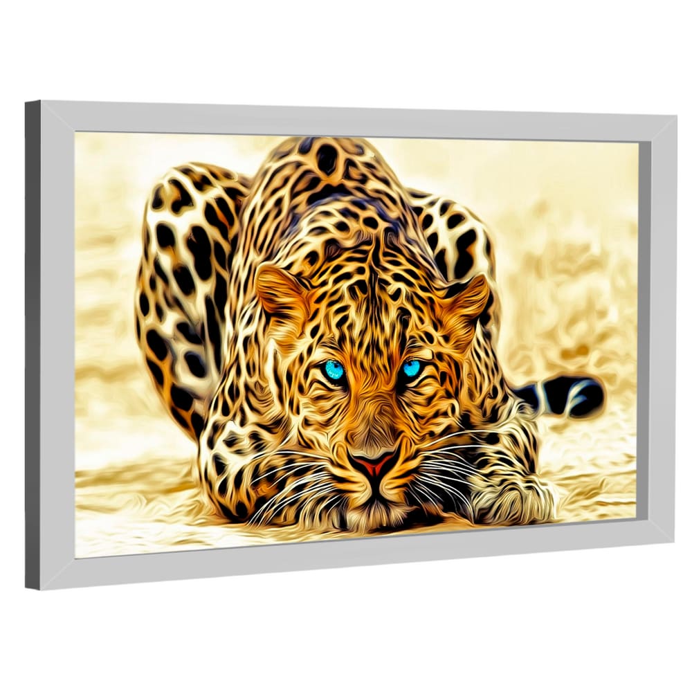 Quadro Decorativo Leopardo Olhos Azuis